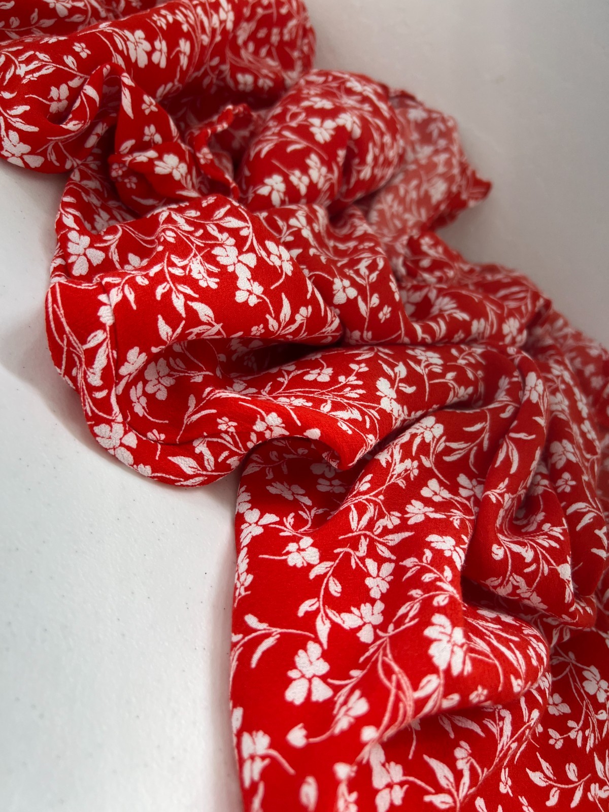 A New Day red garden floral maxi summer sun dress sz XXL – ruffle slit zipper