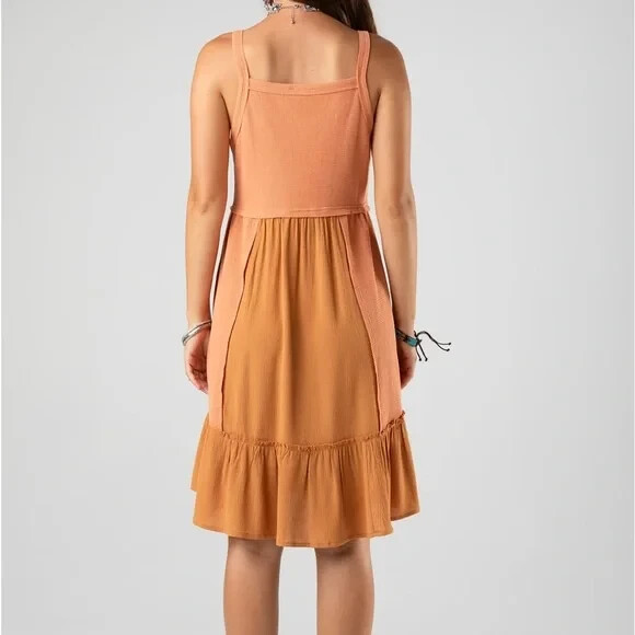 Miss Me Mixed Media Cami Dress NWT Size S Color Burnt Orange