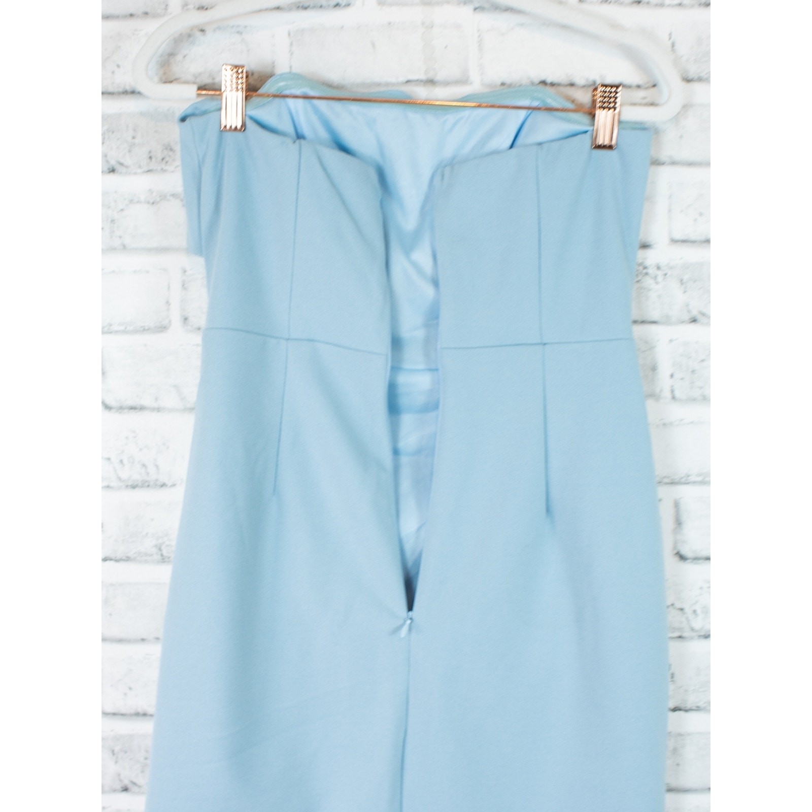Showpo Blue Strapless Bodycon Mini Dress Medium Formal Party Wedding Guest