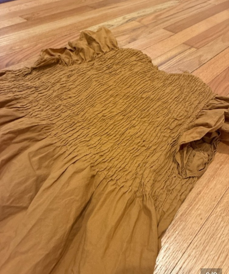 Sea New York Marigold Smocked Shift Mini Dress Size 6