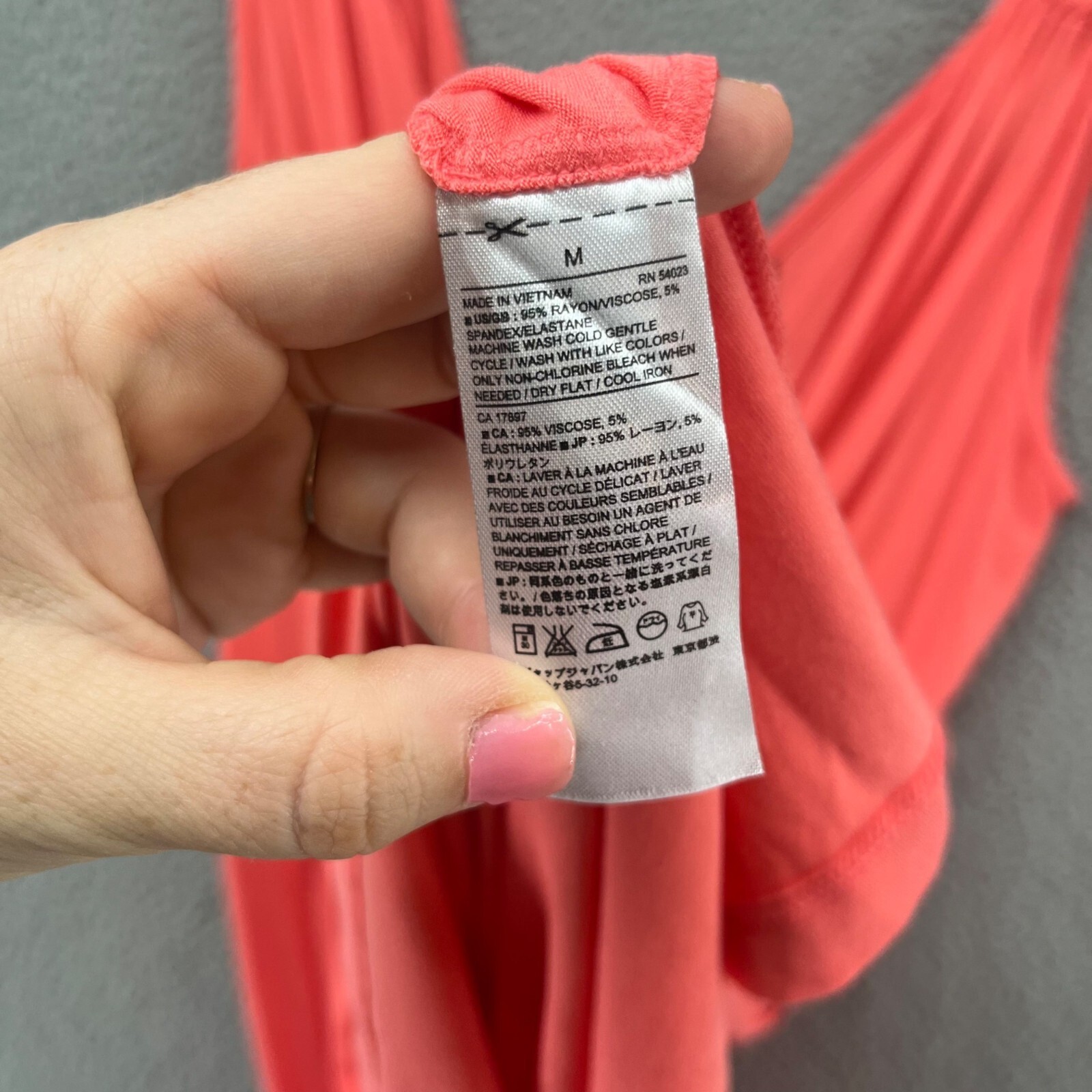 Banana Republic Goddess Dress Light Coral Cross Front Sleeveless Faux Wrap Sz M