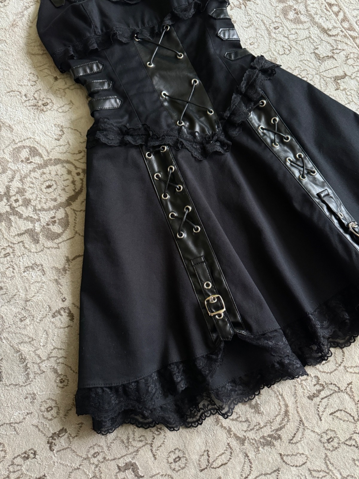 Aderlass Gothic Bondage Lace Mini Dress Avant Garde Lgb Hysteric Glamour Style S