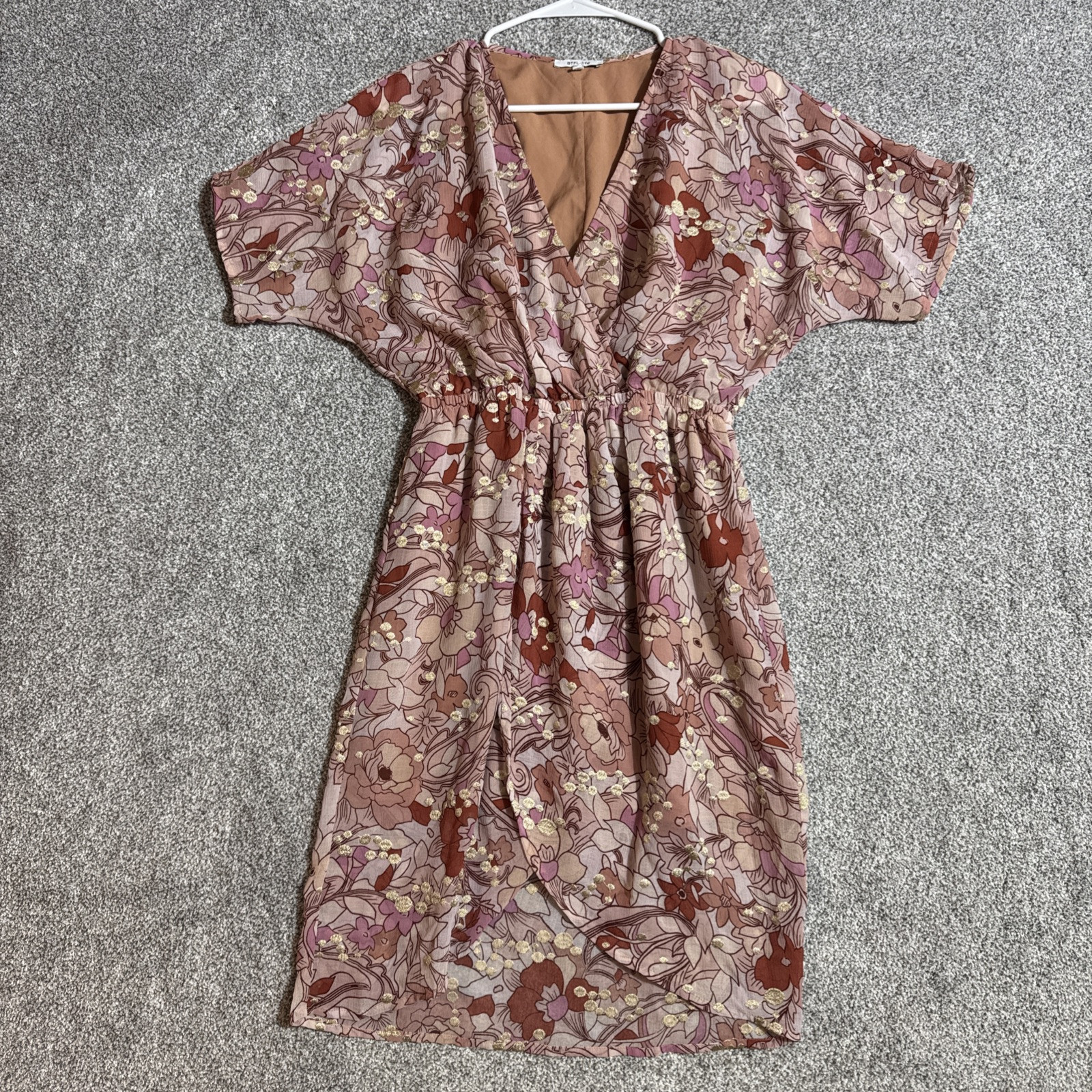 BRFL-life Dress Small Floral Boho Chic Romantic Cottagecore Retro 70s Festival