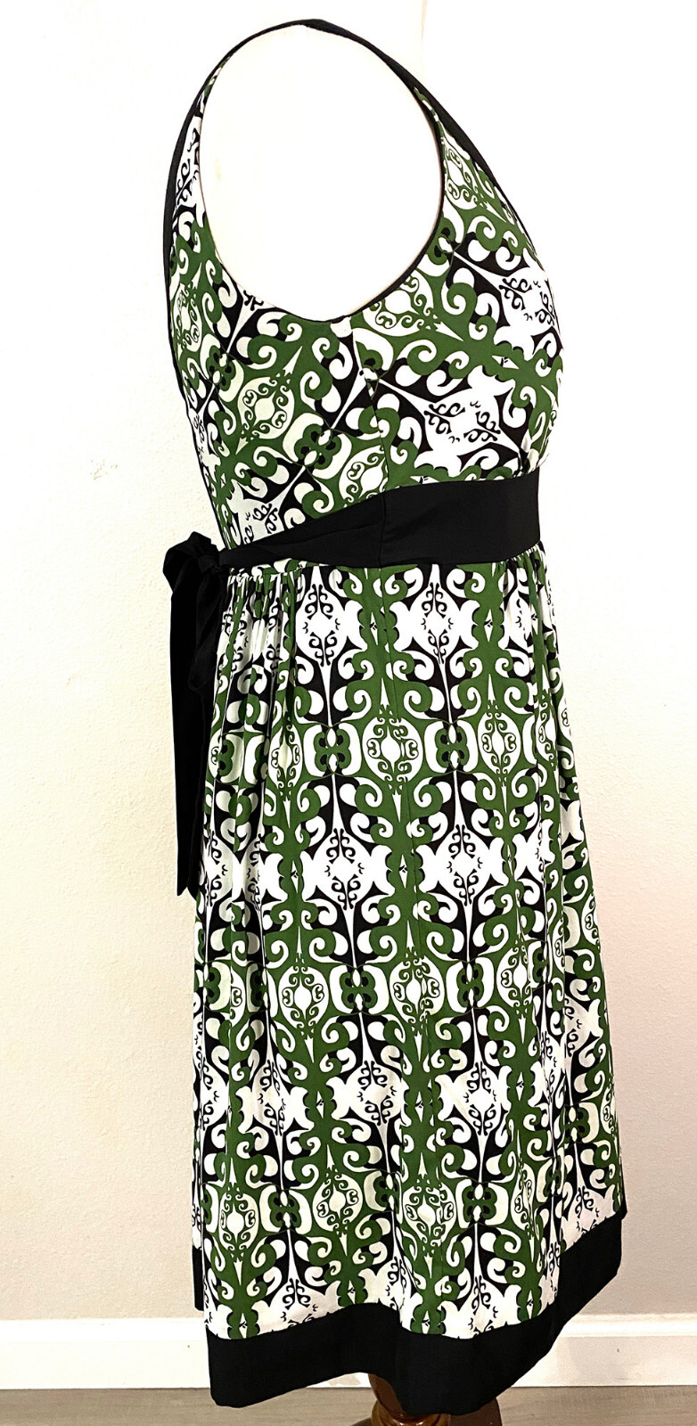 Trulli Women’s Green & Black Patterned Dress, Size 4