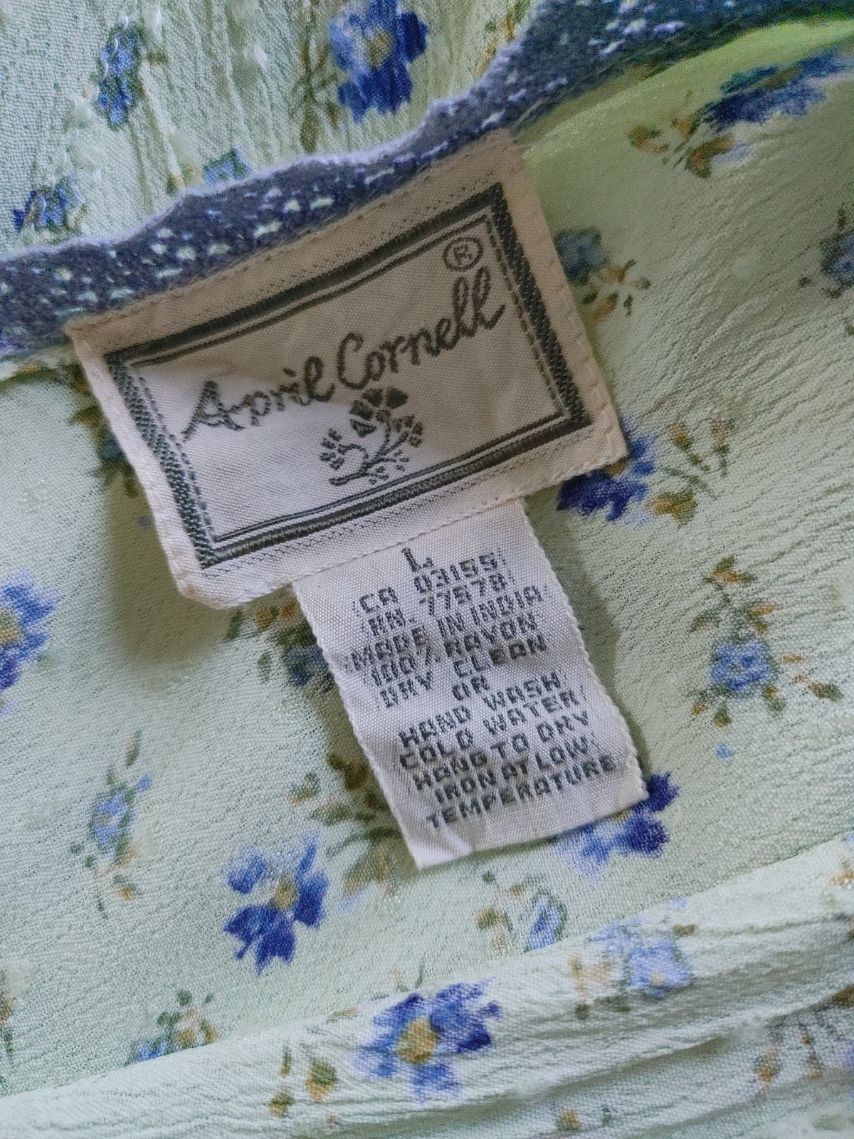 90s Vintage April Cornell Ditsy Floral Prairie Cottage Duster dress Midi M