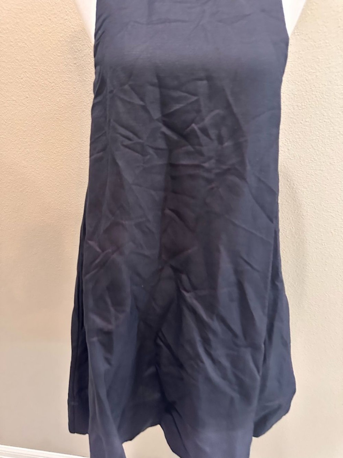 Mabel Linen Blend Summer Sundress Classic Black Sleeveless A-Line Dress Sz S