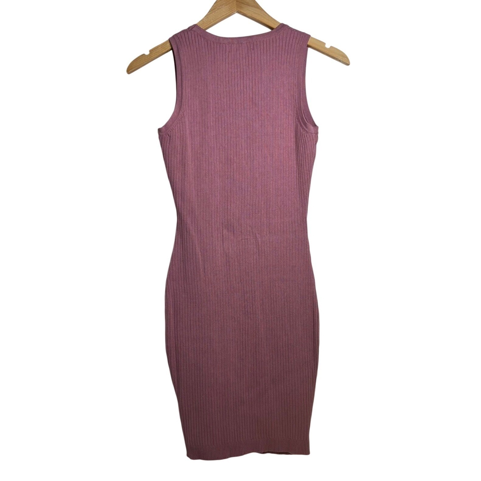 *NWT* Hera Collection Ribbed Knit Button Down Dress Women Large Mauve Pink