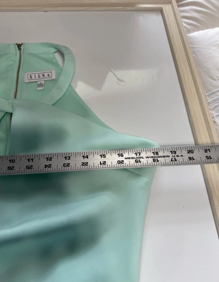 SIENA Mint Green Halter Neck Ruched Bodycon Mini Dress Size 12 NWT