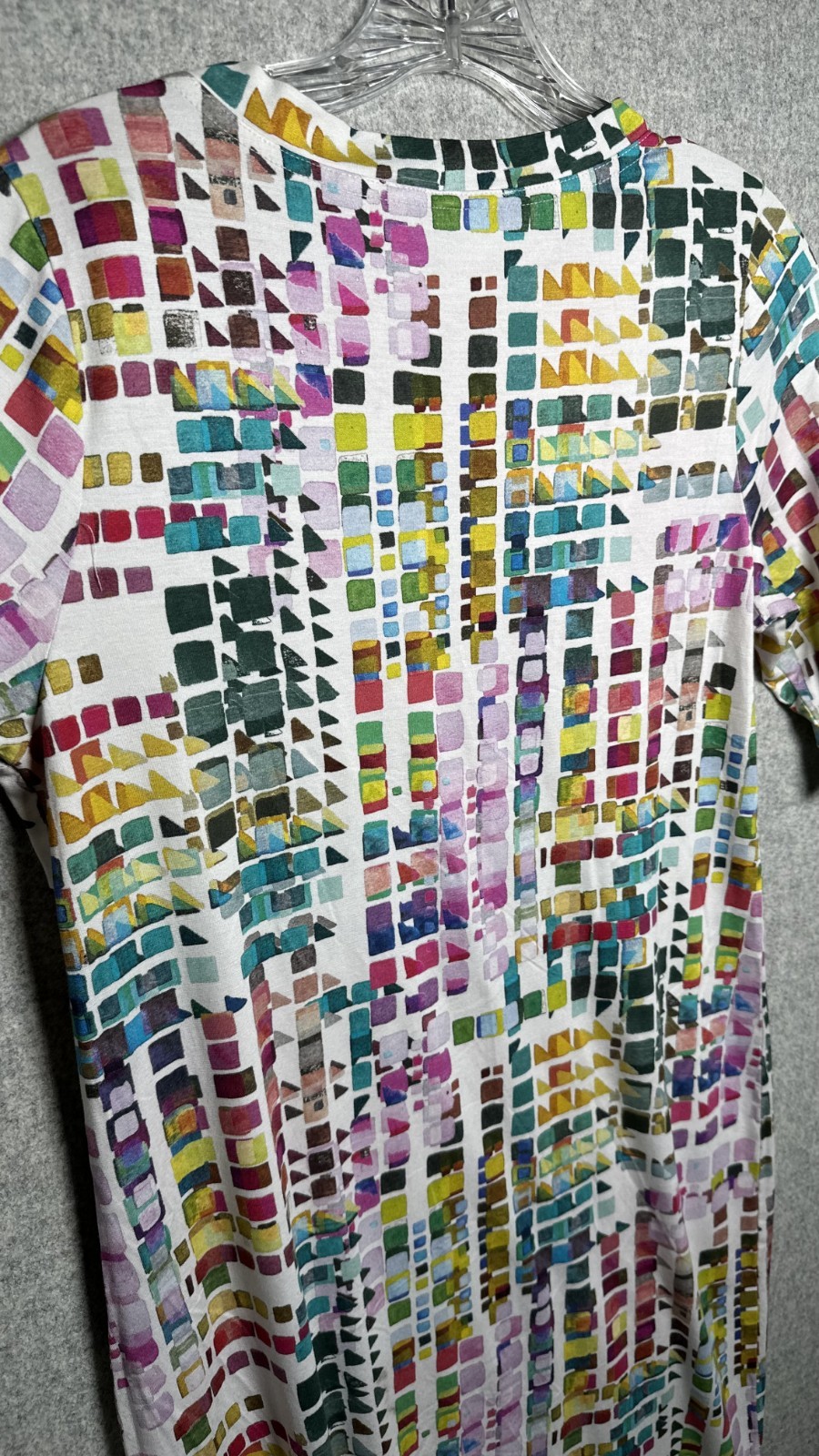 SNO SKINS Medium Printed Pullover Dress Elbow Sleeve Stretch Jersey Multicolor