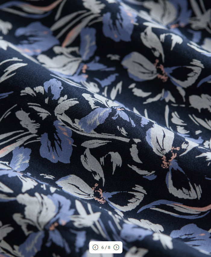 PACT Organic Fit & Flare Open Back Maxi Dress – Paradise Petals Navy Blue NEW