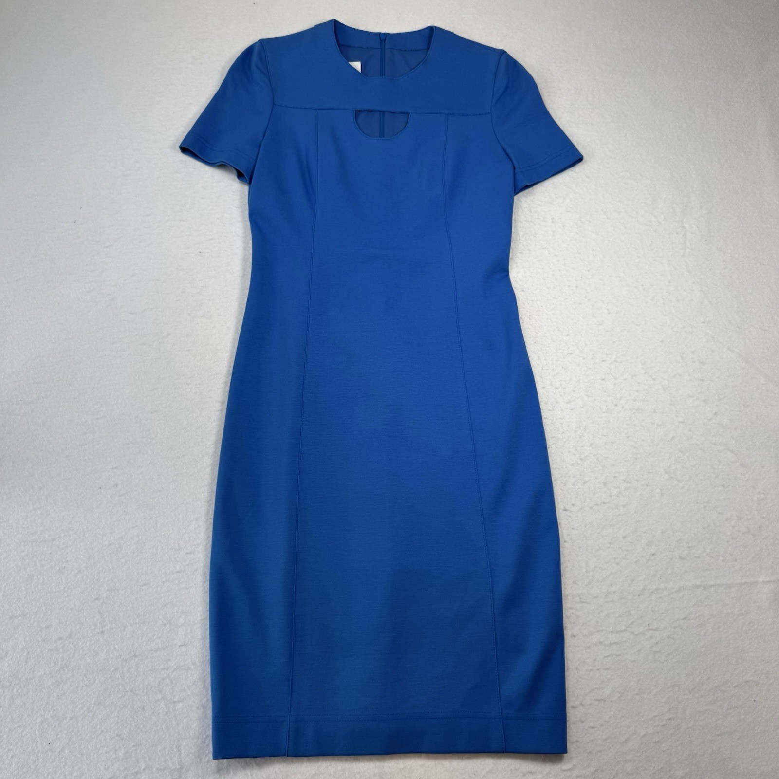 Akris Punto Blue Cutout Sheath Dress Women’s US 2 Short Sleeve Italy