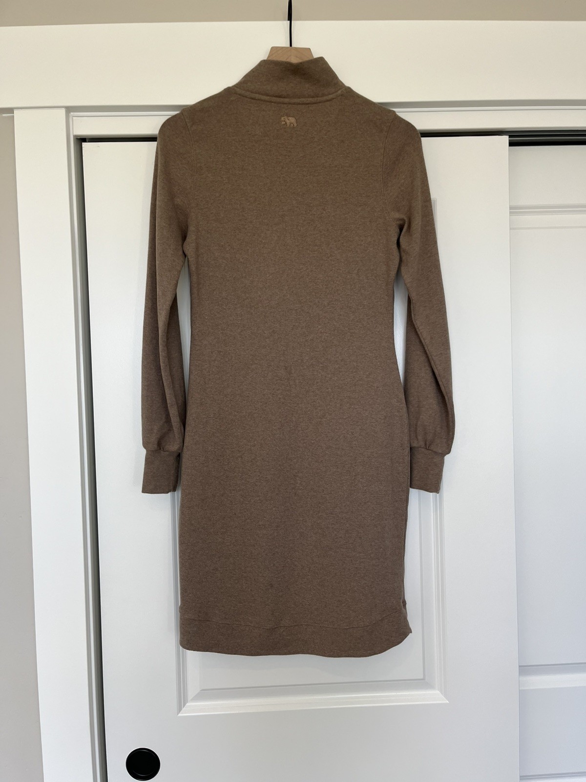 The Normal Brand Puremeso Mock Neck Dress Taupe Sz M