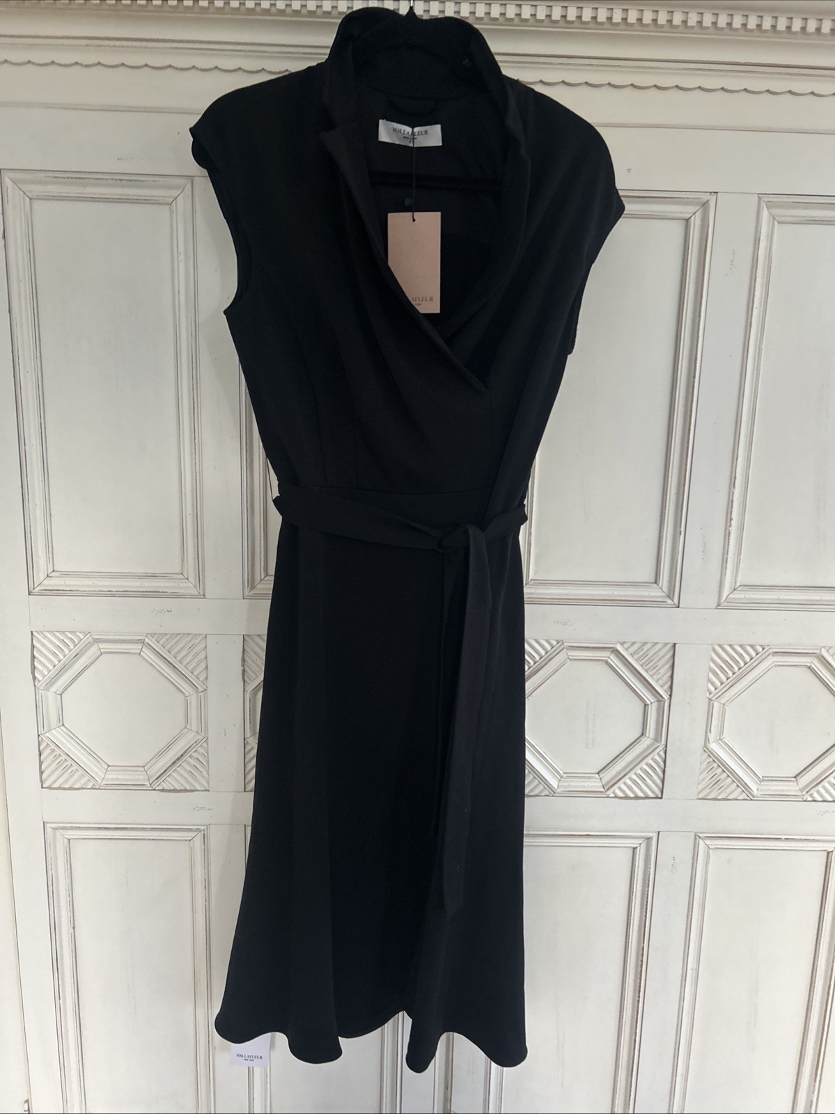 MM Lafleur Isabelle Dress Light Twill Black Women’s Size 8 NEW WITH TAG