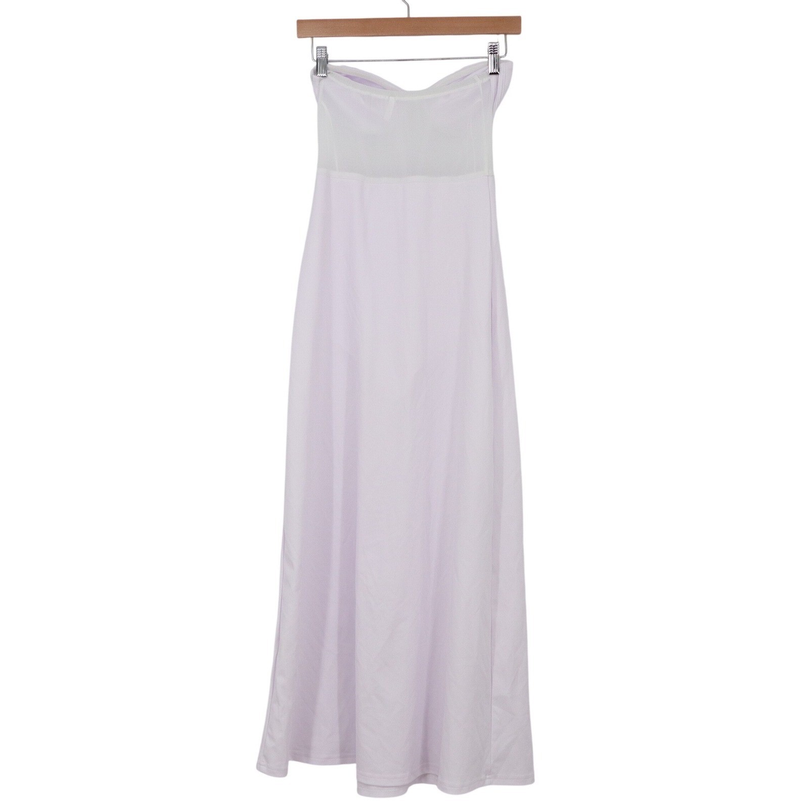 D&M Lavender Cutout Bodice Maxi Dress with Built-in Bodysuit Small