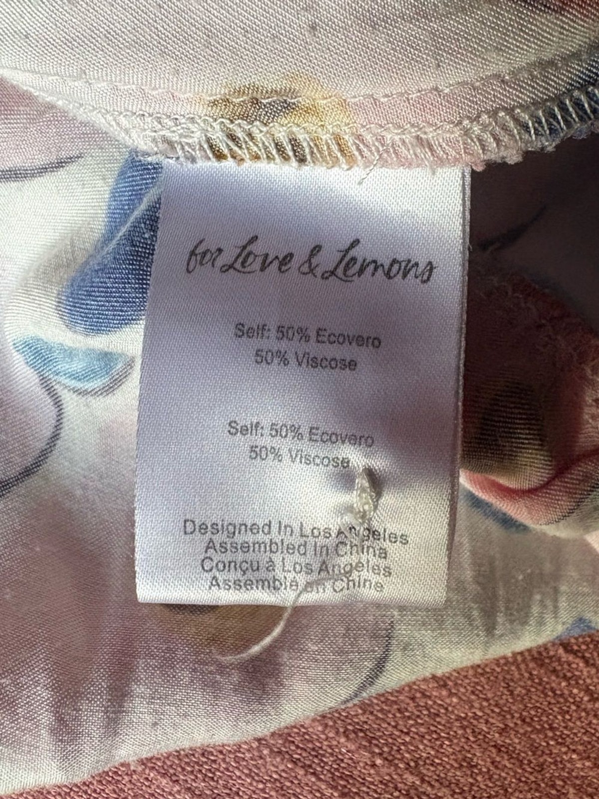 For Love & Lemons Floral Dress- Size 2X- Pink Blue & White- Plus Size Maxi Dress