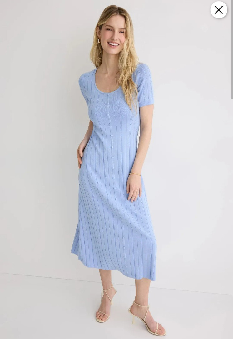 ADAM LIPPES POINTELLE CARDIGAN DRESS SIZE L MSRP $340