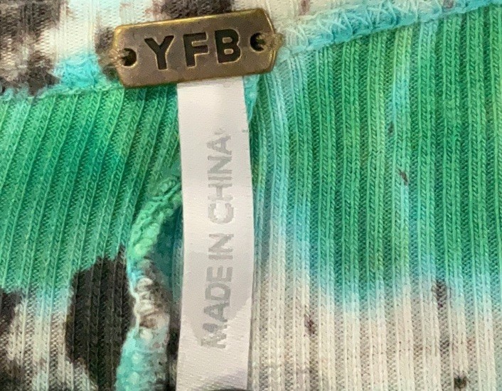 YFB Tie-Dye Ribbed Bodycon Maxi Dress S Stretch Halter Sleeveless Cocktail