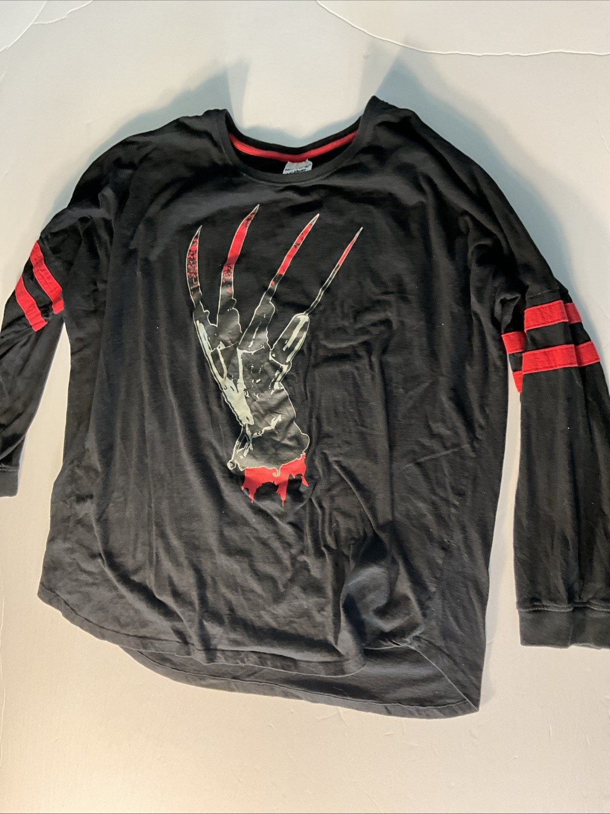 Freddy Krueger Nightmare on Elm Street Horror Graphic Dress Black Red Sz 3X