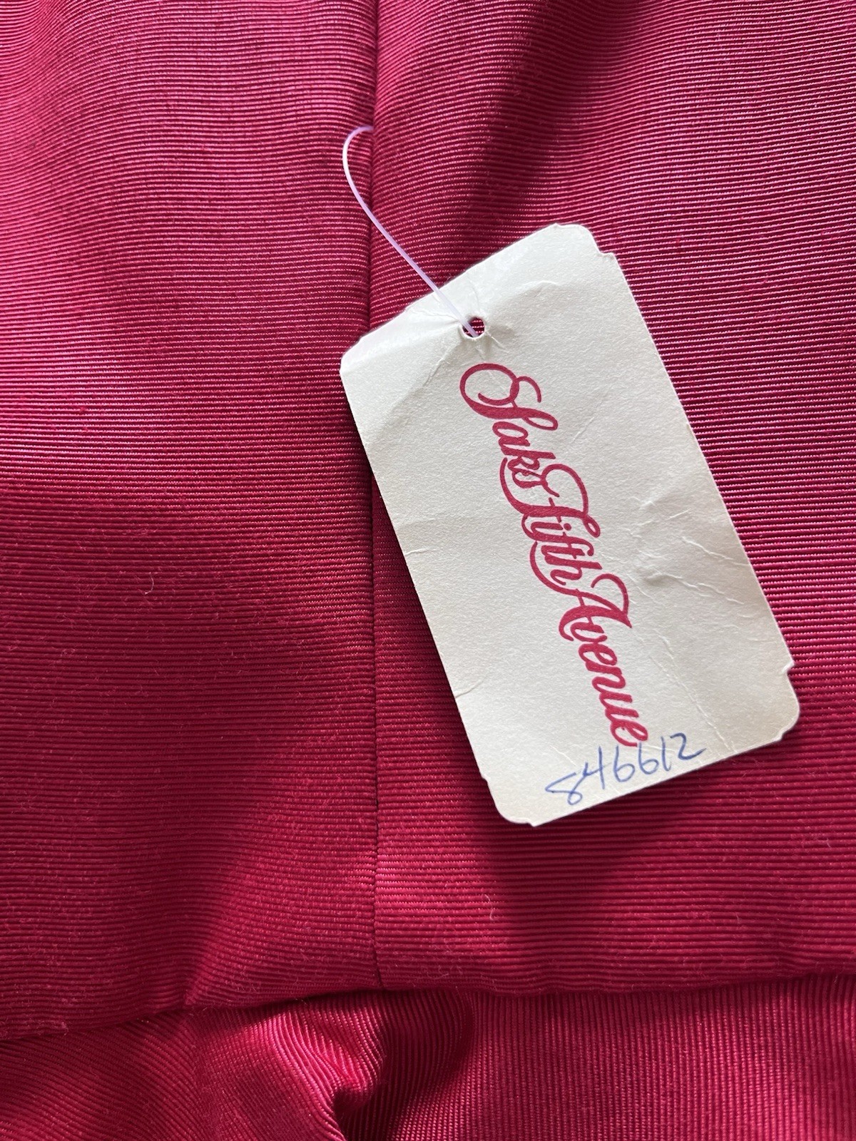 VTG! NWT! A.J. Bari For Saks Fifth Ave |Red Strapless Peplum Dress | Size: 4