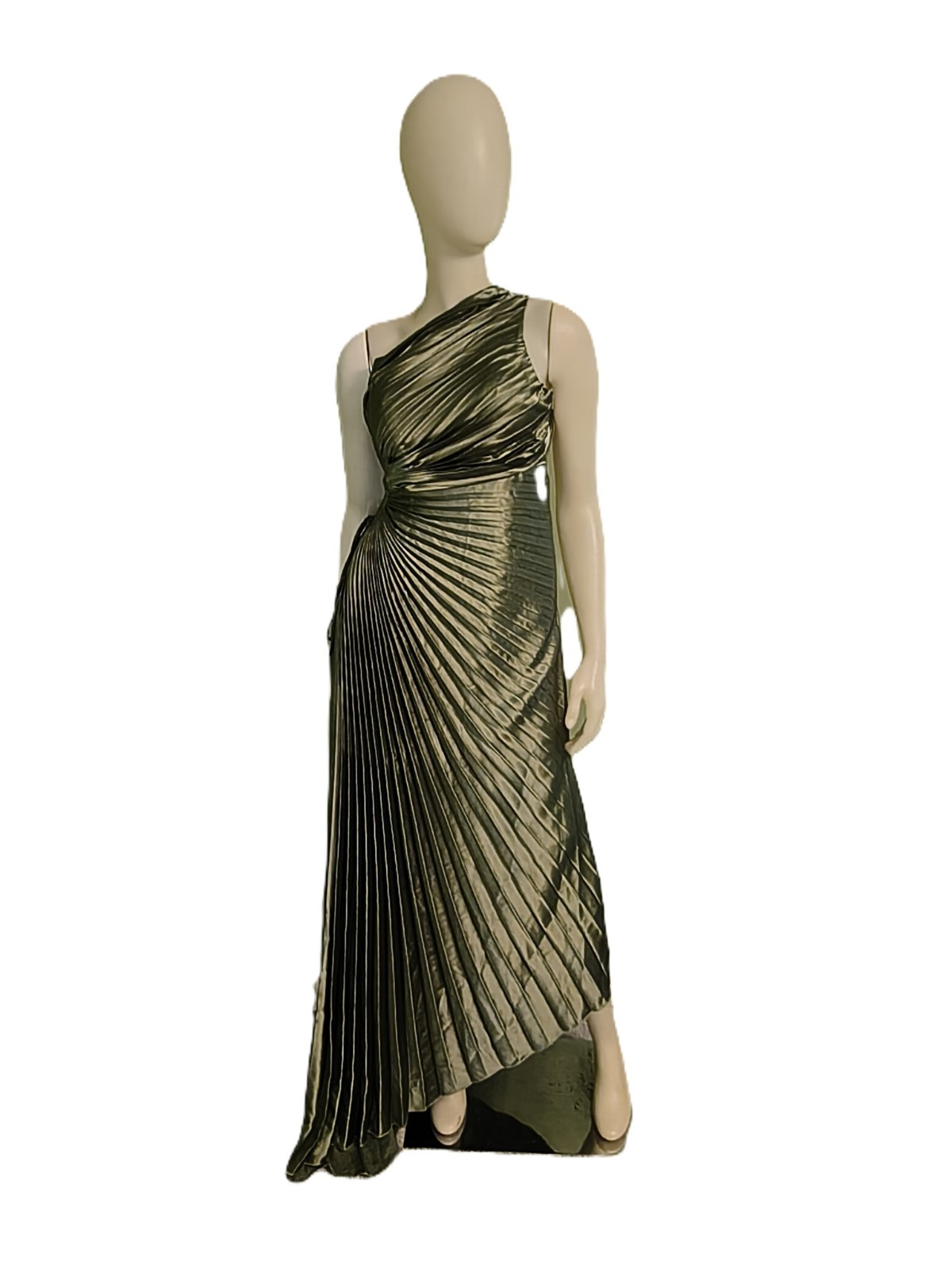 Wear Your Love Green One Shoulder Pleated Special Occasions Cocktail Dress