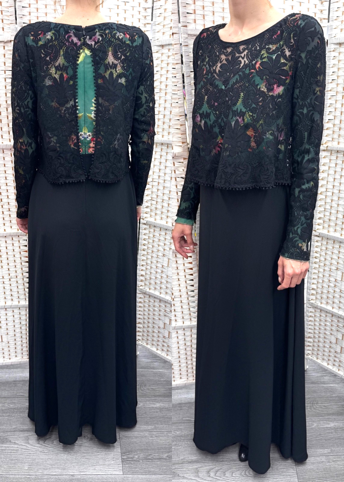 Michal Negrin Elegant Full length Floral dress Size – 38 – NWT