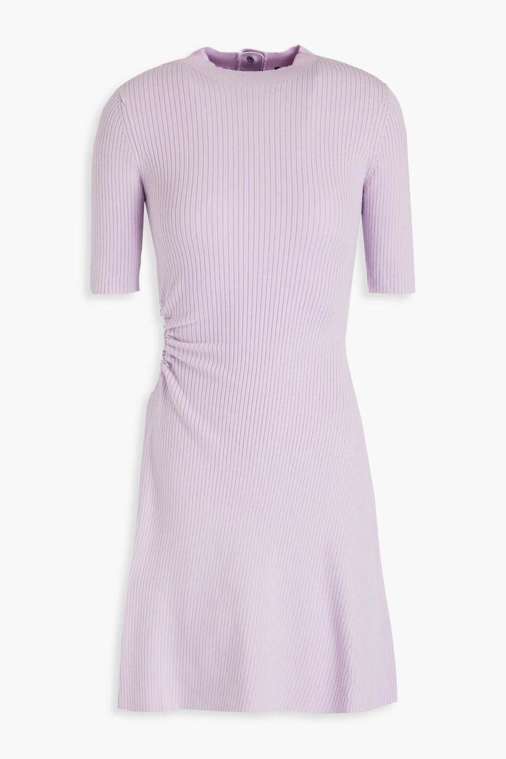 NWT $295 maje Parma Cutout Ribbed-knit Mini Dress FR 40/L