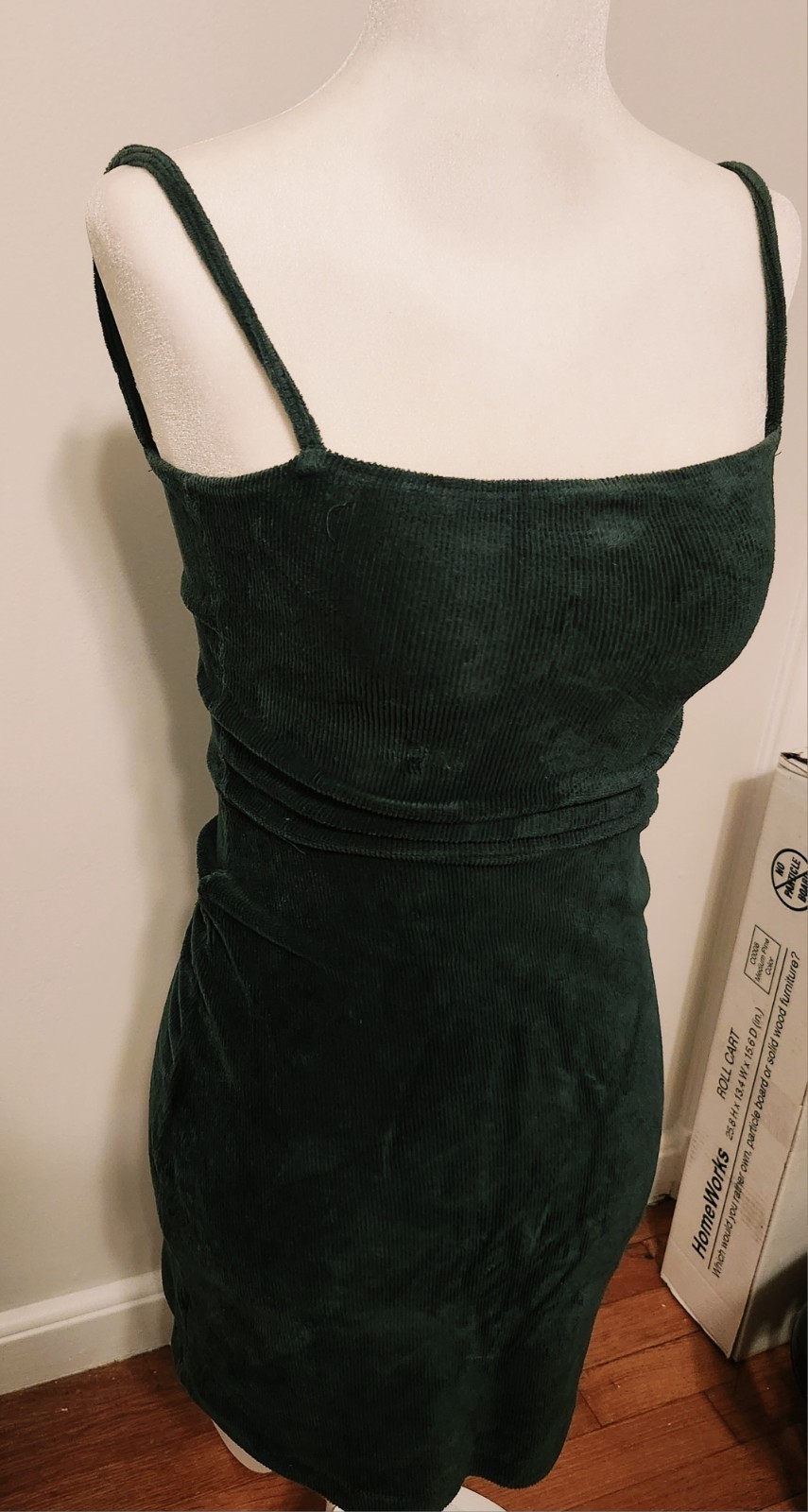Forever 21 dark green corduroy dress in a S