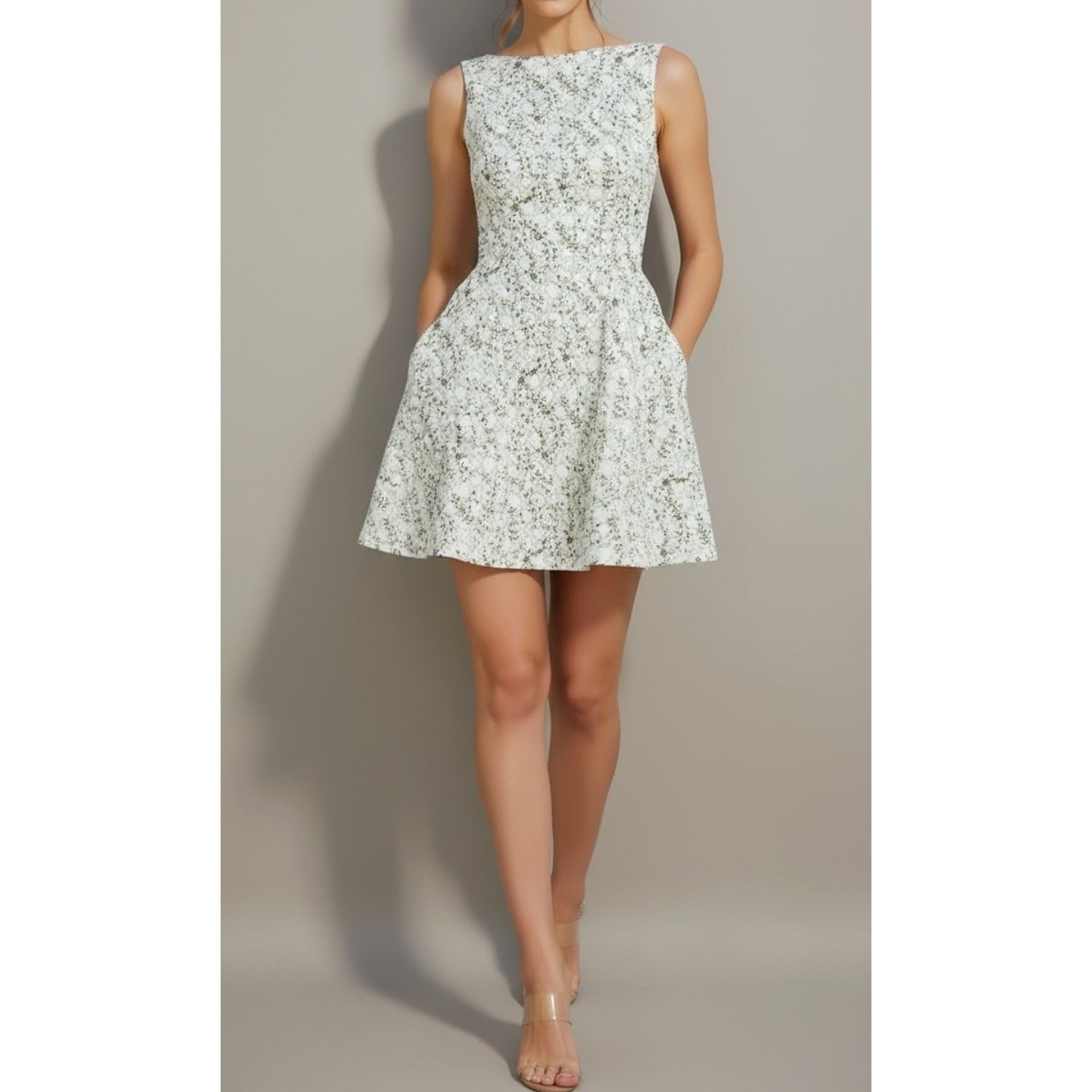 $198 NWT HILL HOUSE Sutton Dress, Basketweave Vine Sand, XL