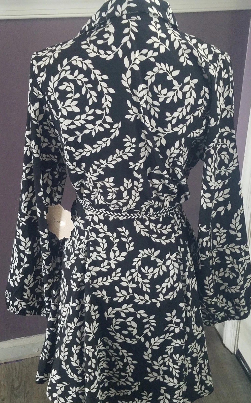 Indulge Belted Waist Floral Ruffle Hem Top/ Shirtdress XL
