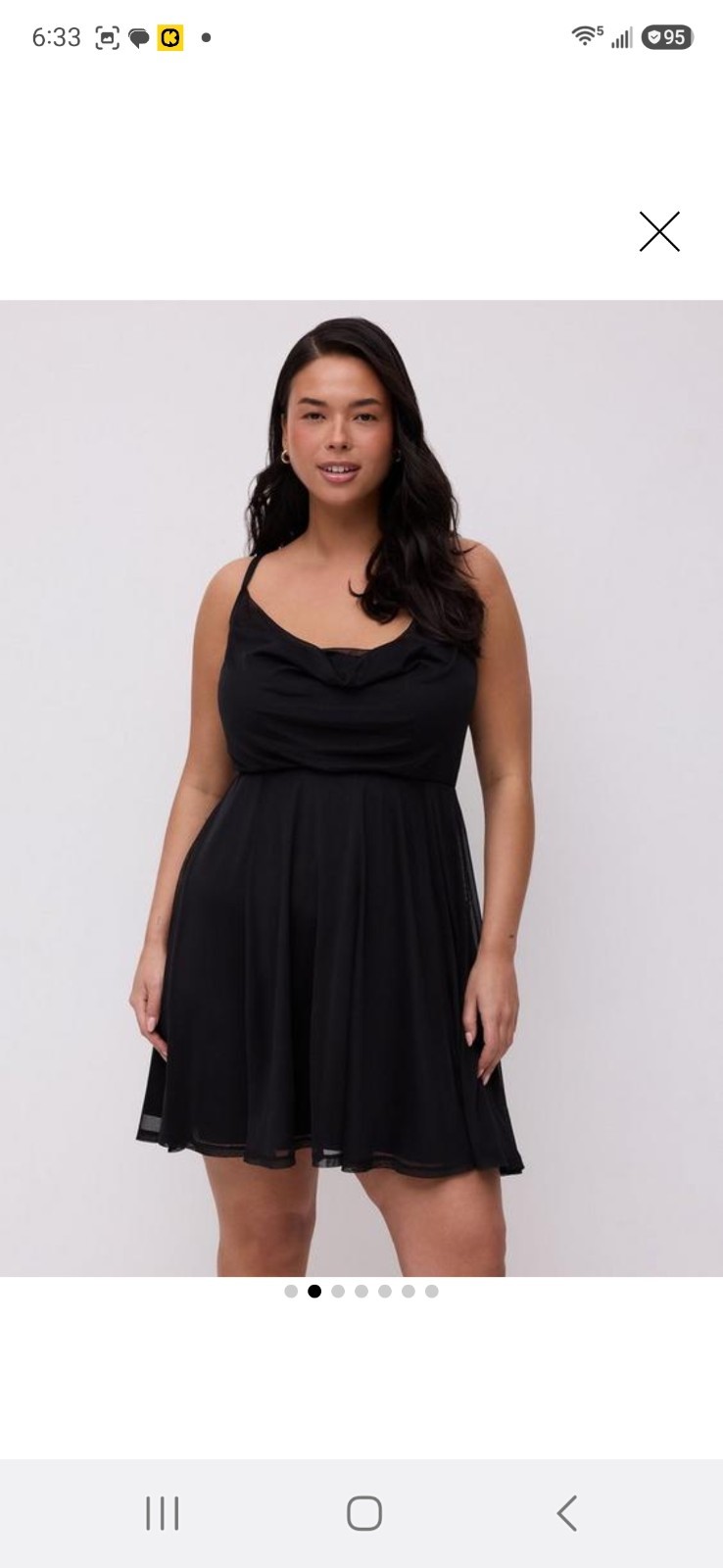 Torrid Sexy Cross Back Mini Dress Drape Front Halter Plus 2X Lil Black Dress
