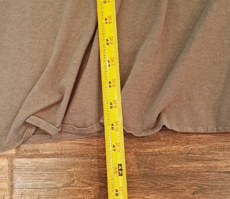 Midi Dress With Pockets Denver Hayes Tie Waist Army Green Tshirt Womens Sz M