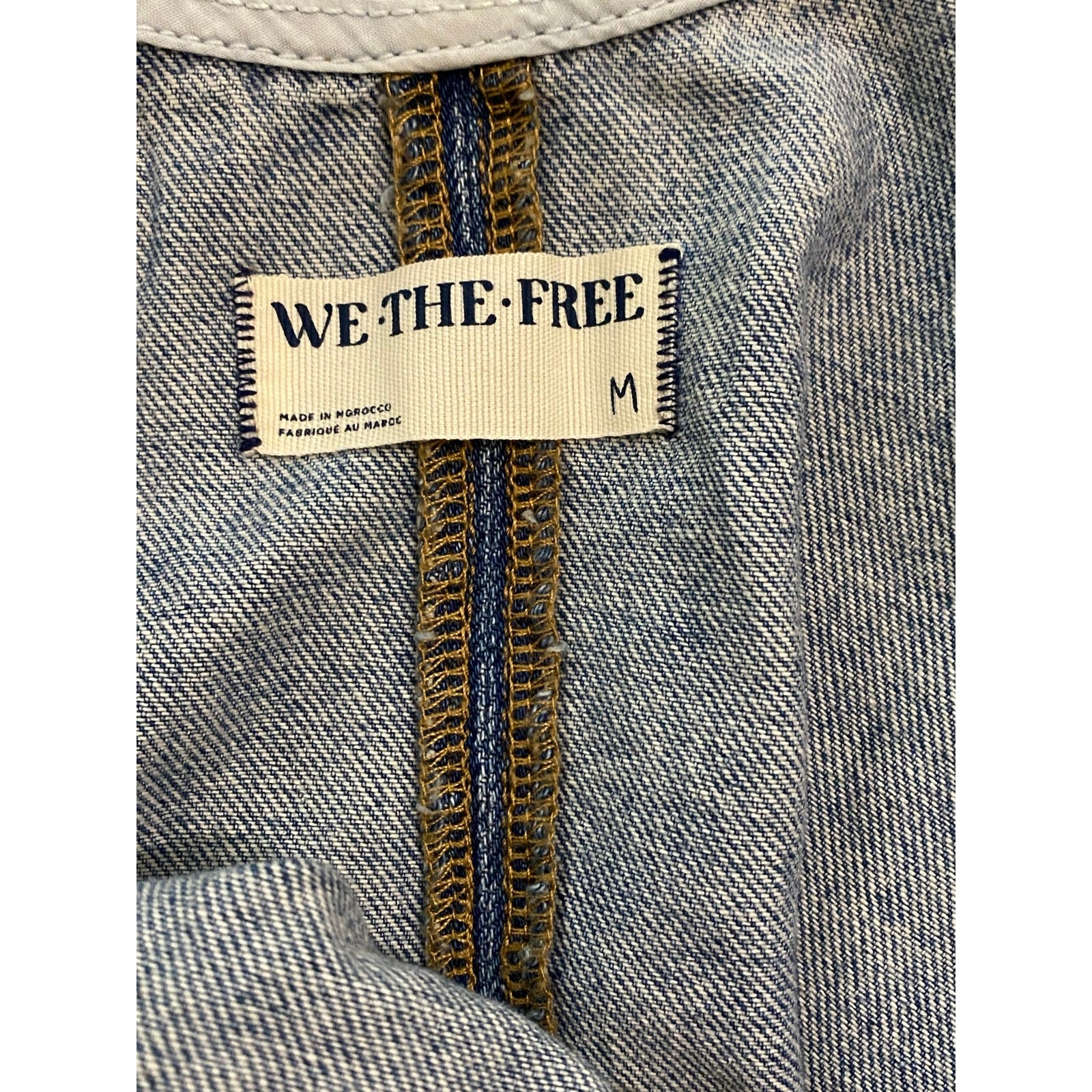 Free People High Roller Skirtall Medium Denim Overall Mini Dress Western Boho