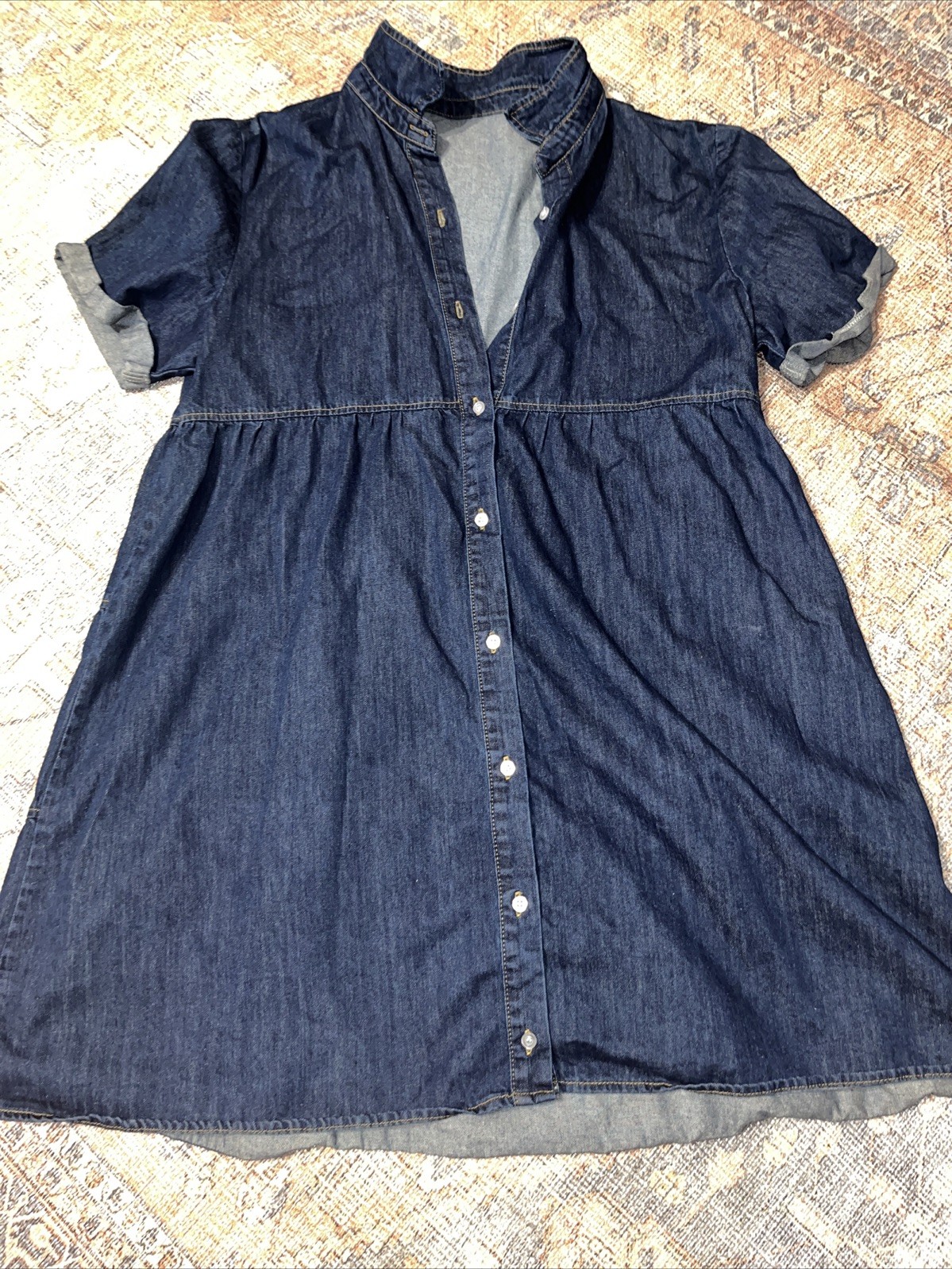 Women’s Dress Size XL Blue Cotton Polyester Blend