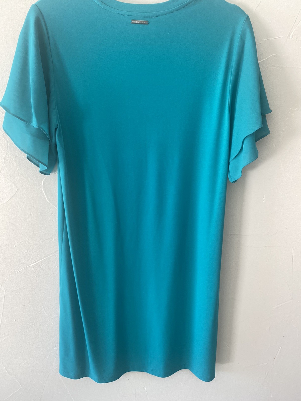 Michael Kors emerald color Fluttery Dress Stretchy Women’s Size M
