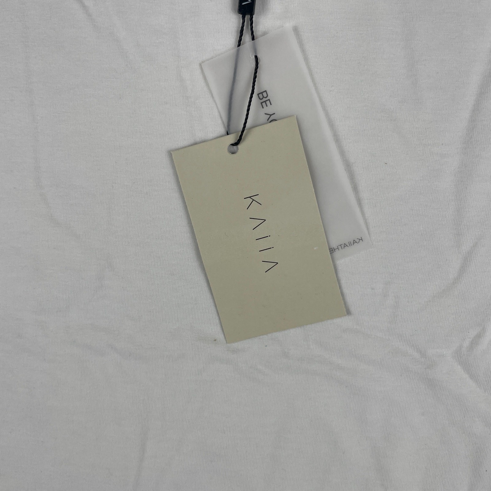 Kaiia Women’s US 6 White Polyester Cotton Elastane Bodycon Mini T-Shirt Dress