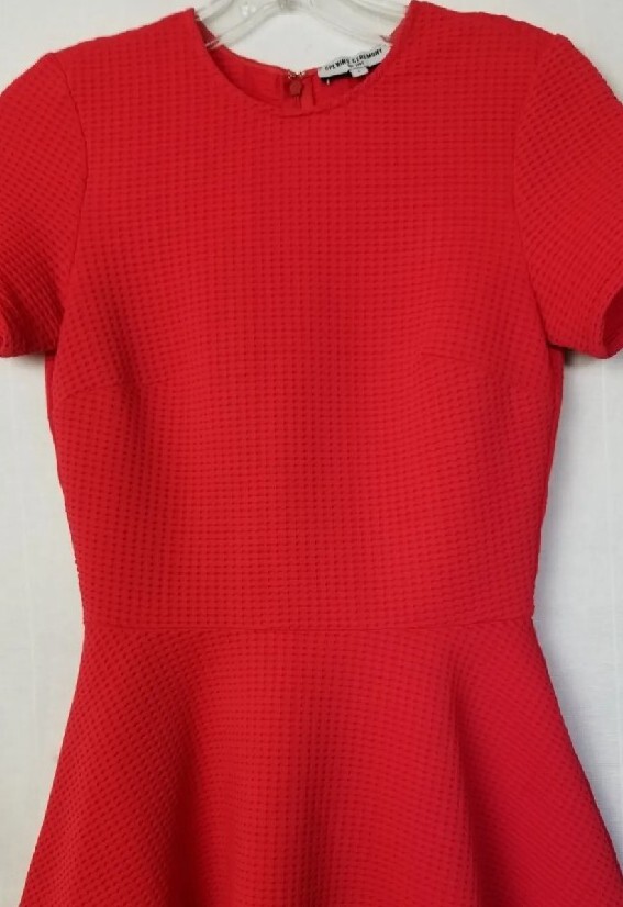 Opening Ceremony Dress Women Size Small Cherry Red Clos A-line Stretch Skater