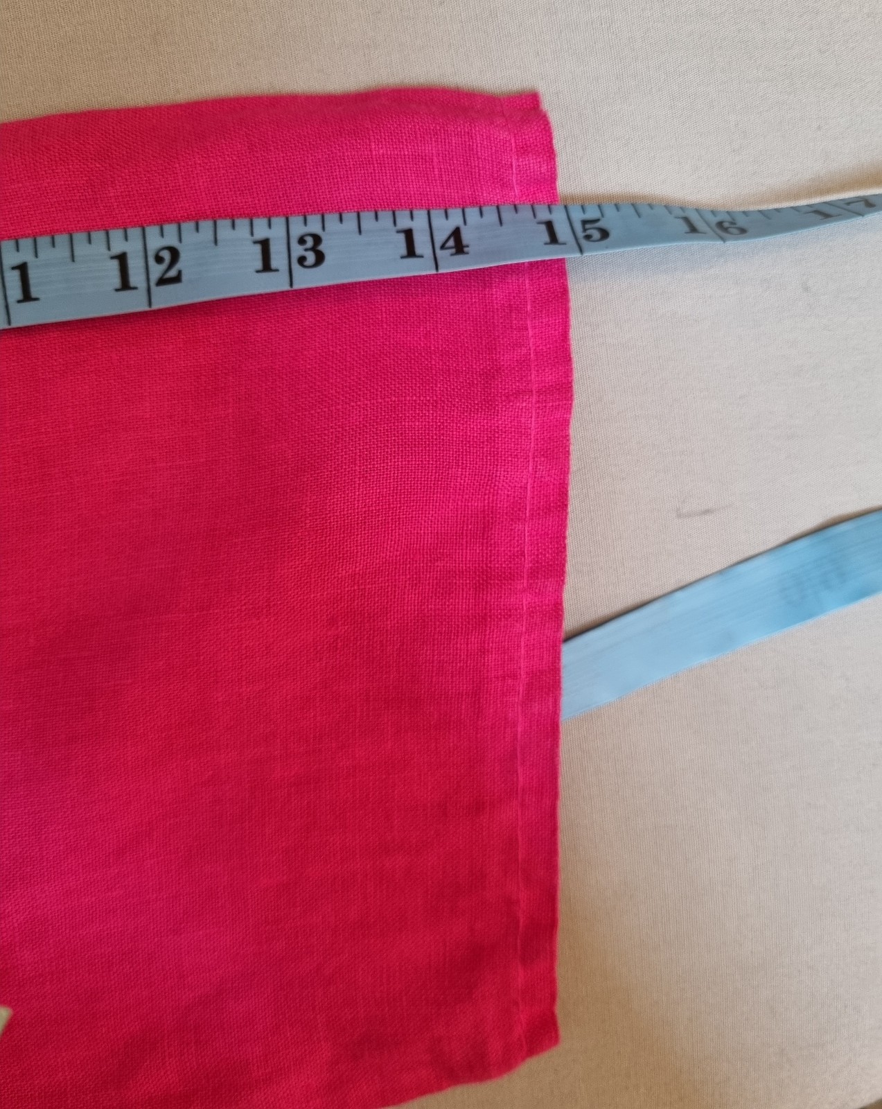 Vera Tucci Linen Dress Size XLPink Pockets Lagenlook Oversized Chest 48”