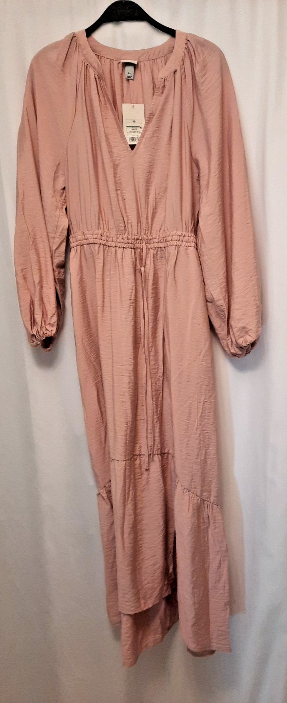 Women’s Balloon Long Sleeve Tiered Midi Dress – A New Day XS Nwt