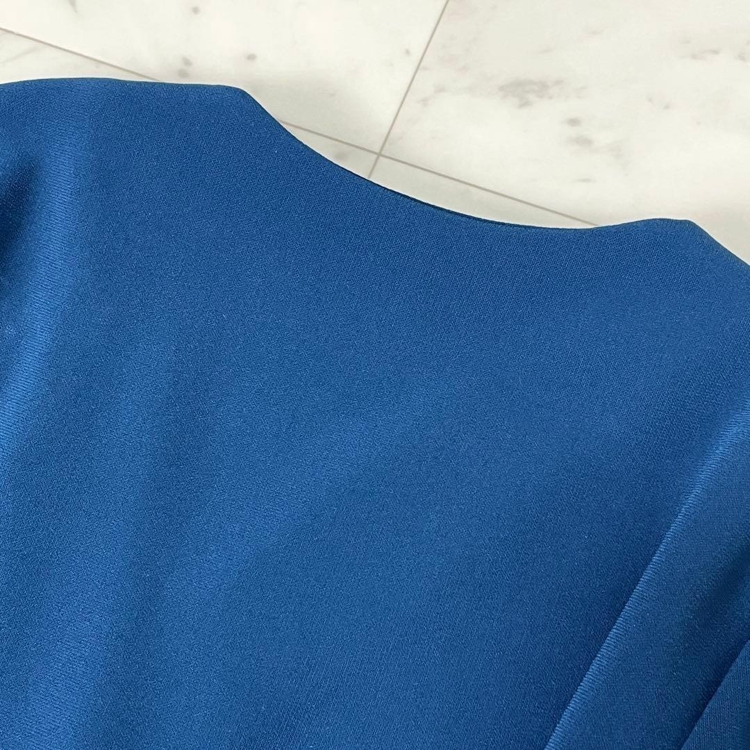 Diane von Furstenberg DVF Blue Collared Wrap Dress Size 2 Made in Japan