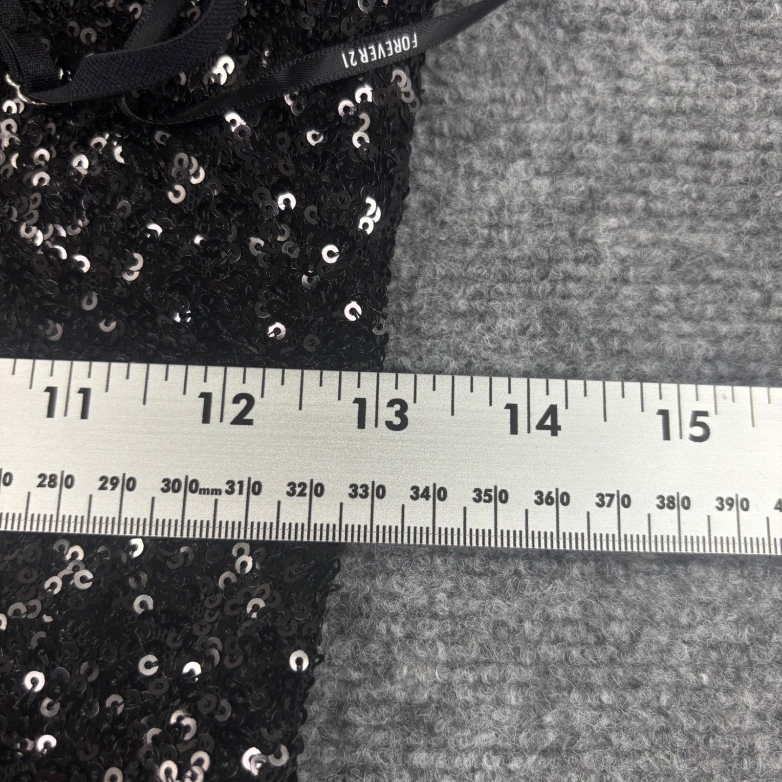 Forever 21 Midi Dress Small Black Sequin Spaghetti Strap Ruched NWT Women’s