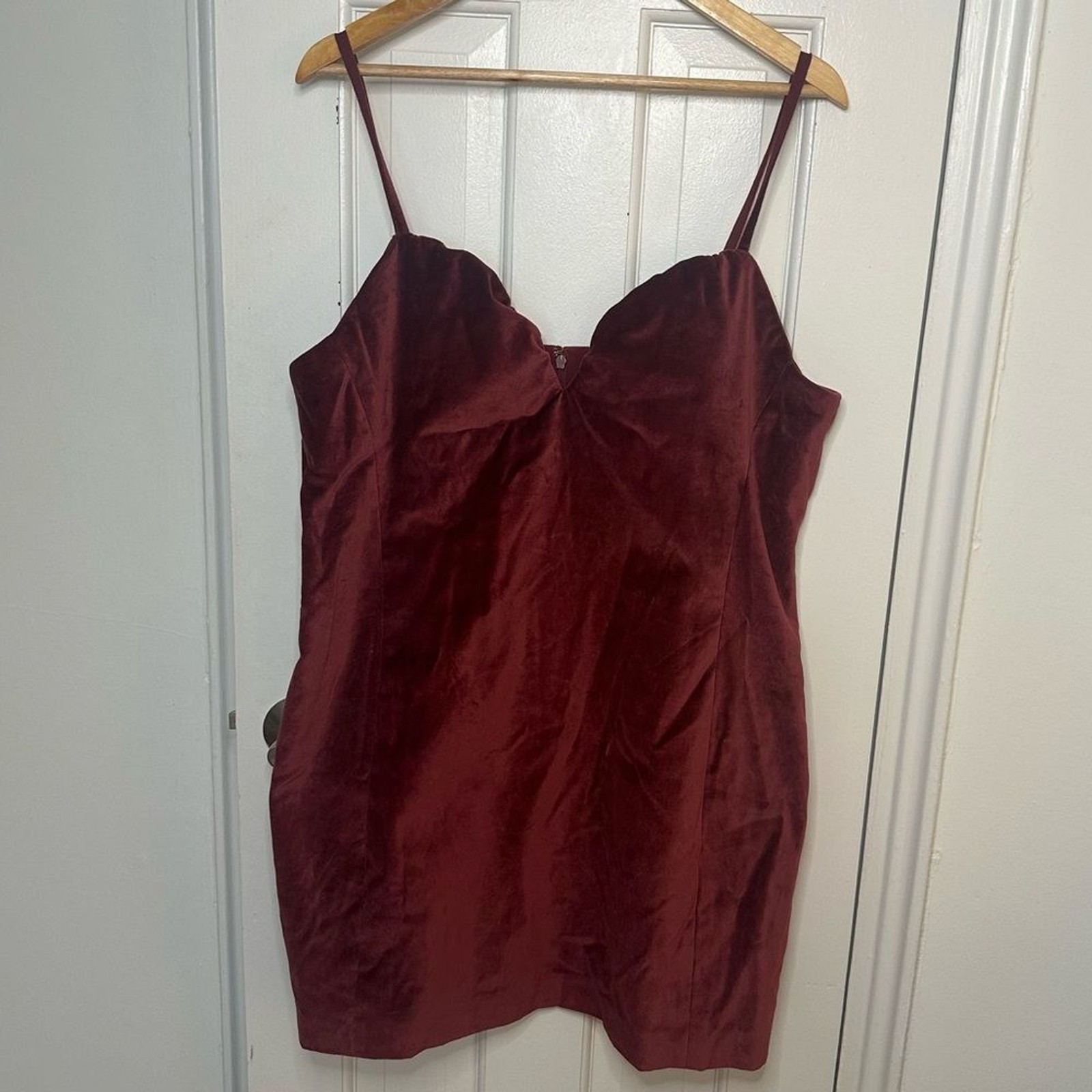 MICHAEL KORS Burgundy Velour Mini Dress Holiday Dark Romantic Sexy Cocktail 16
