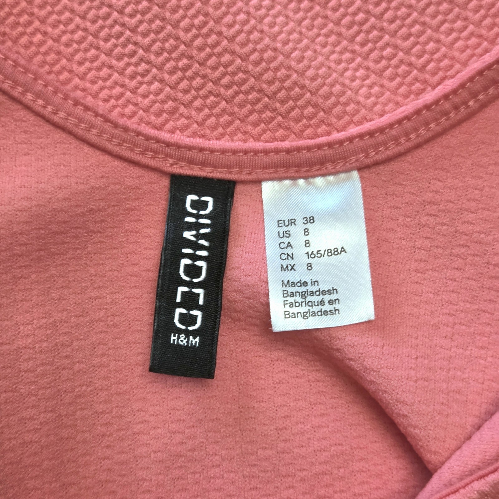 H&M Divided Fit & Flare Dress Women Size 8 Pink Sleeveless Skater Mini Coquette