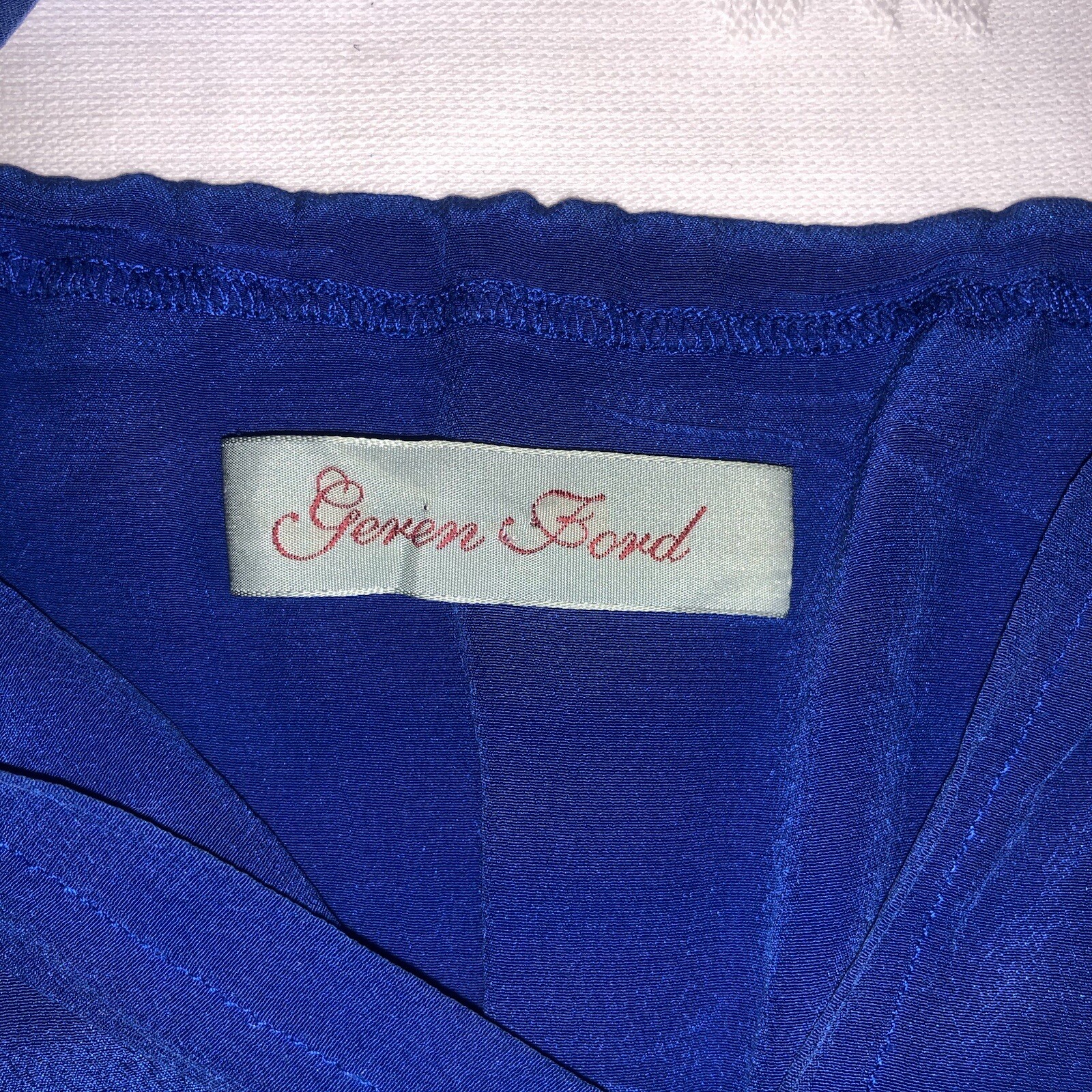 GEREN FORD COBALT BLUE SILK DRESS SIZE UNKNOWN SEE PHOTO MEASUREMENTS