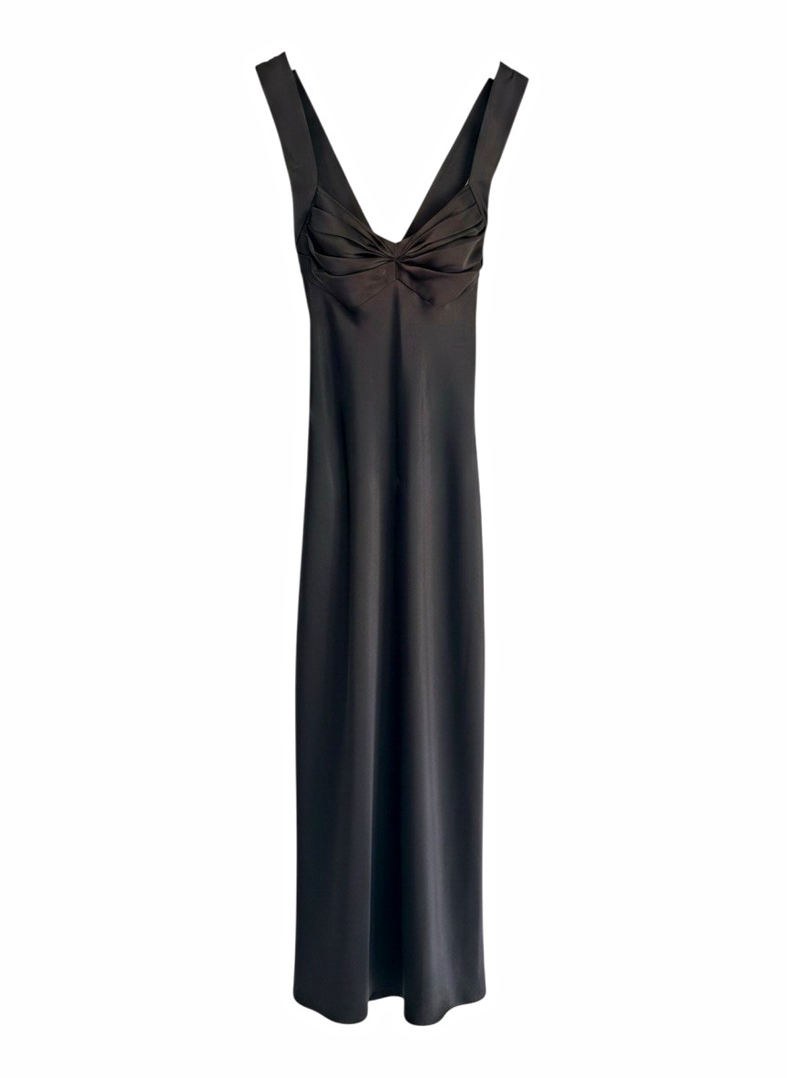 Calvin Klein Black Sweetheart Neck Sleeveless Column Evening Gown Dress 12
