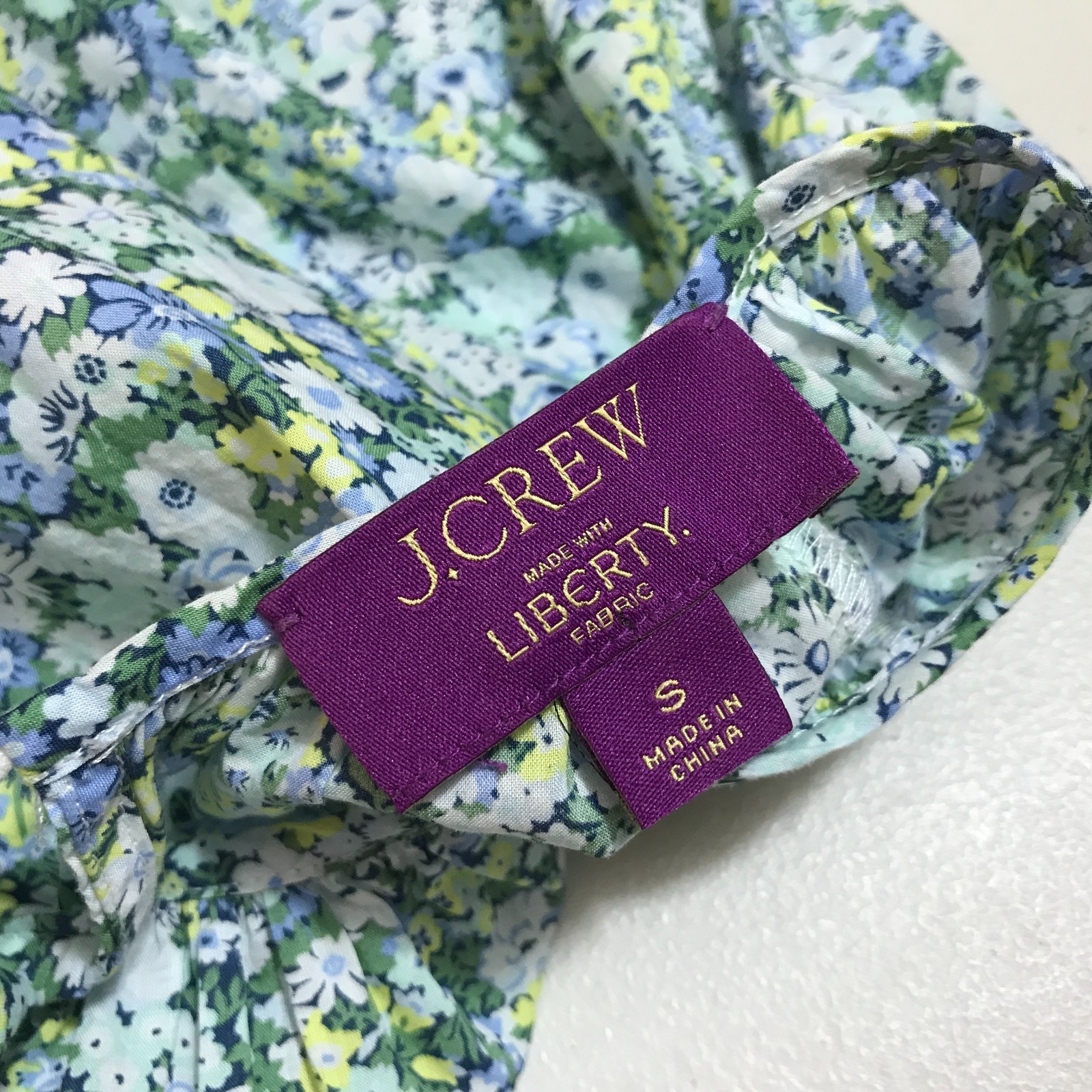 J. Crew Palermo Dress S Smocked Waist Liberty Thorpe Hill BO632 Casual Mini