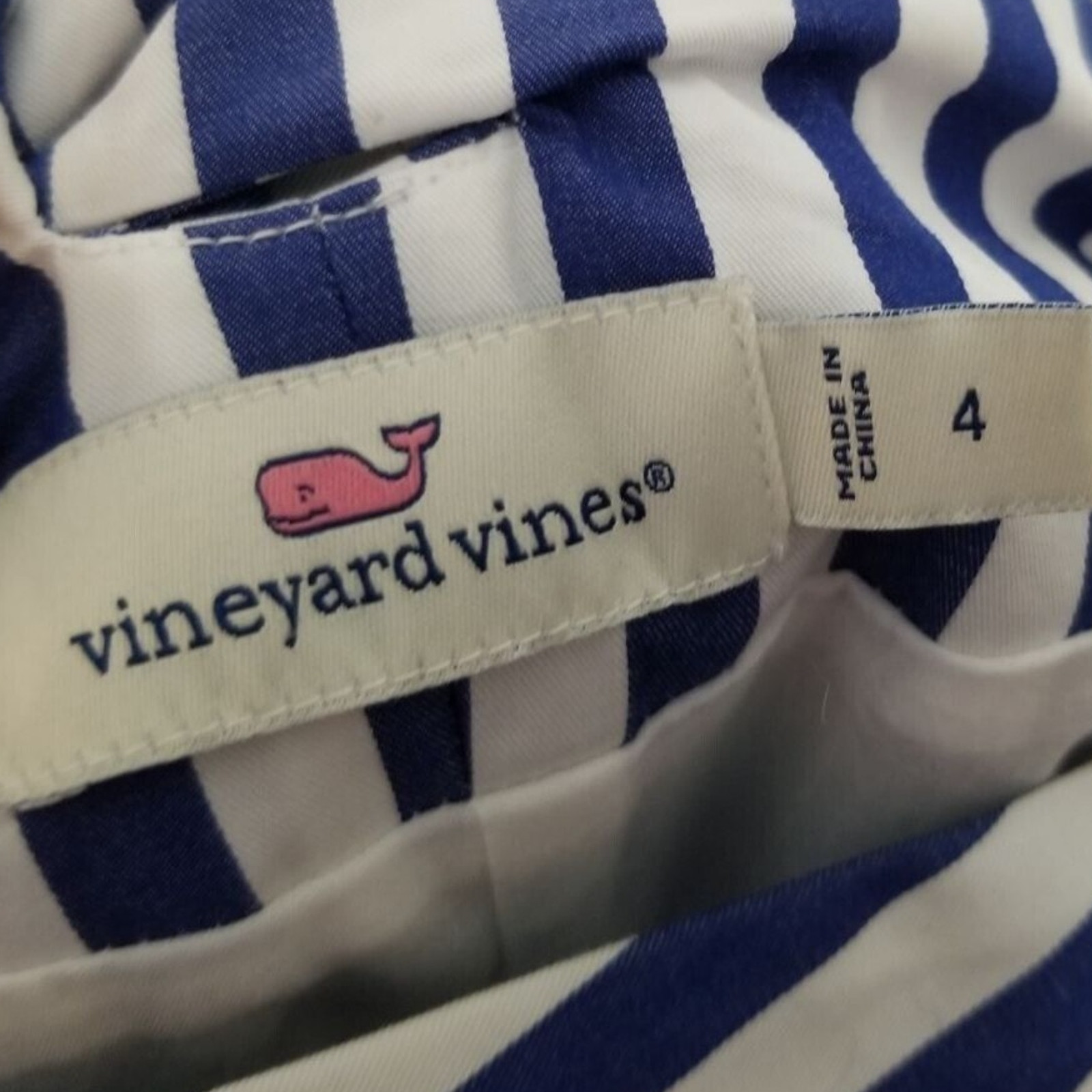 Vineyard Vines Womens Striped Beachcomber Mini Dress 4 Bow Back Preppy Nautical