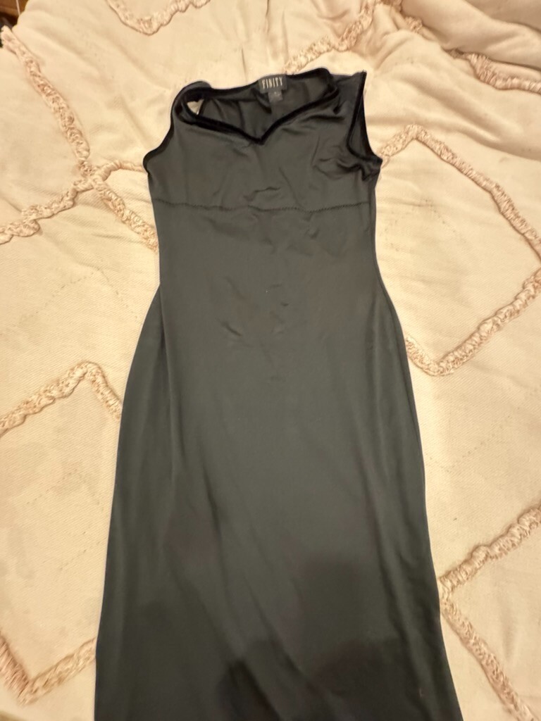 Finity Long Black Dress Size Large Womens