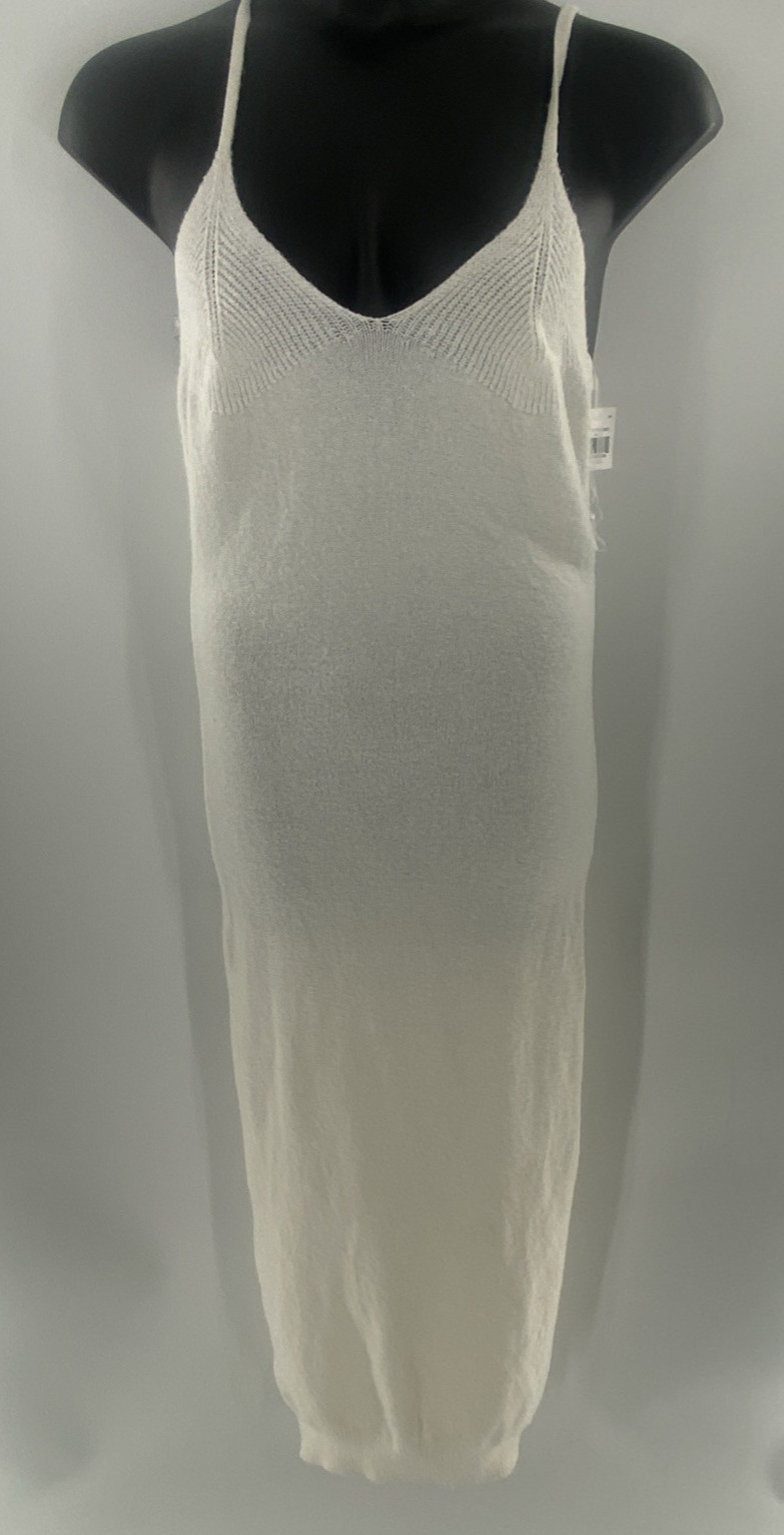 Plus Size Women’s Cream Maxi Sweater Dress Minimalist Boho Chic Y2K Fall Winter