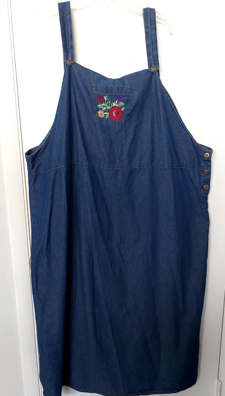 VTG White Stag Overall Dress Shift Jumper Denim Cotton Women’s Plus Sz 26