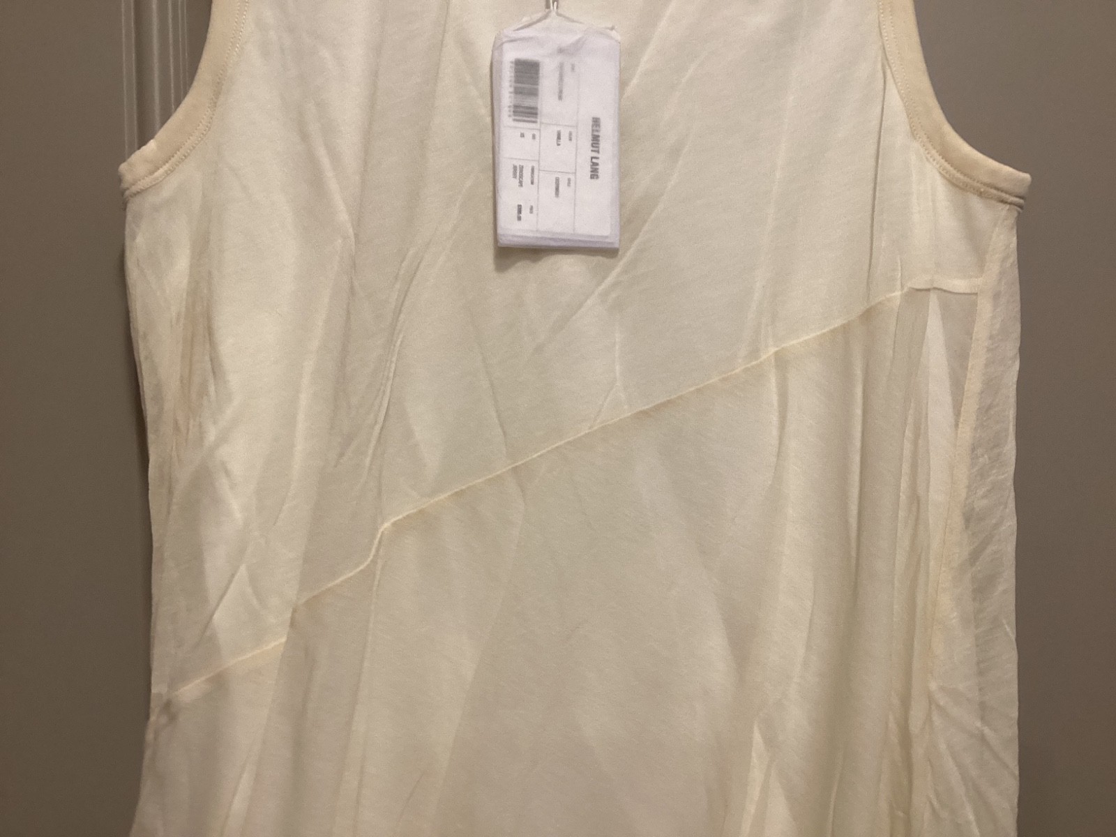 NWT Helmut Lang Bubble Hem Cotton Dress X-Small, $395